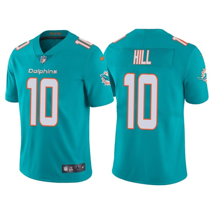 Toddlers Miami Dolphins #10 Tyreek Hill Aqua Vapor Limited Stitched Jersey